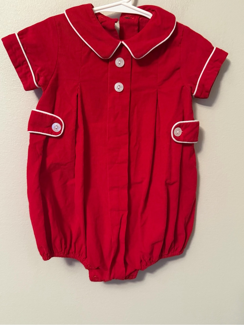 Little English Red Corduroy Bubble